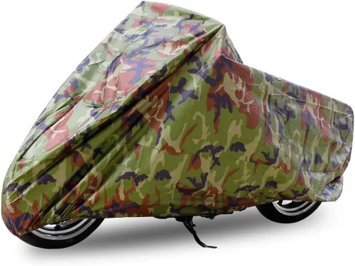 Vista 10 de uxcell L 190T - Funda para motocicleta y scooter camuflaje al aire libre a prueba de polvo de 86 pulgadas para Yamaha