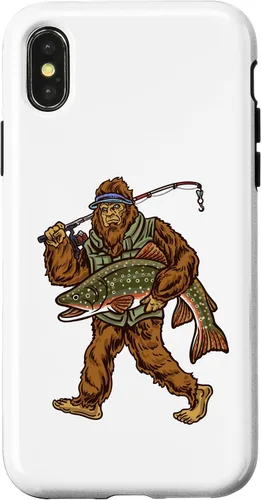 Vista 5 de iPhone 16 Brook Trout River Fishing Bigfoot Hunting Fishermen Case