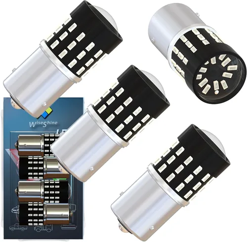 Vista 18 de BAU15S PY21W 1156PY 7507 7510 9507 Bombillas LED súper brillantes color amarillo ámbar de 54 SMD 3014 12V-24V para indicadores de posición, luz