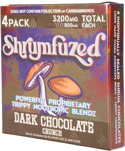 Vista 2 de Shrumfuzed Shrumfuzed - Gomitas nootrópicas patentadas de 3200 mg - Mezcla de hongos nootrópicos de melena de león, reishi, chaga y cordycep