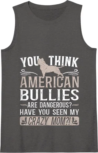 Vista 4 de Camiseta sin mangas Bully XL Pitbull Lover Dog Family Crazy Mom American Bully, Negro