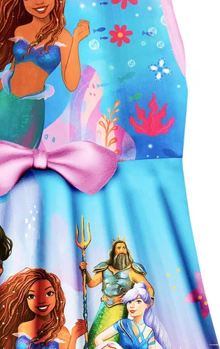 Vista 6 de QASALOP Little Girls Mermaid 2023 Costume Princess Dress up Clothes for Girls Sleeveless Summer Dresses for kids 3-8 Years
