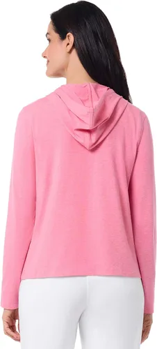 Vista 42 de Sudadera con capucha para la costa, de Coolibar, para mujer, UPF 50+, protege del sol