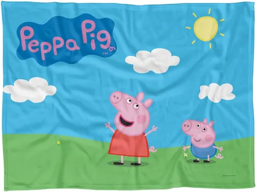 Vista 8 de LOGOVISION Peppa Pig - Manta de forro polar de 36 x 58 pulgadas de alto de Peppa and George