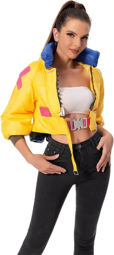 Vista 4 de Chaqueta Killjoy para mujer disfraz de Valorant uniforme de Halloween con bolsa