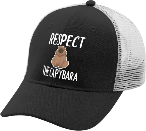 Vista 2 de devor Dad Hats ok i Pull up Respect The Capybaras Gorra de béisbol, sombreros divertidos para papá para hombres