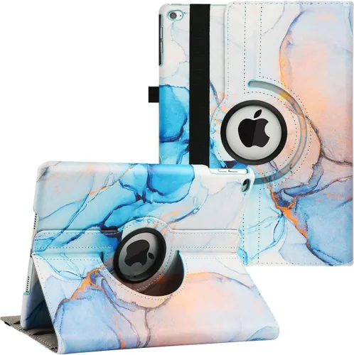 Vista 9 de Funda para iPad de 9.7 pulgadas 2018 2017/iPad Air 2 – Funda protectora con soporte giratorio de 360 grados, funda protectora inteligente