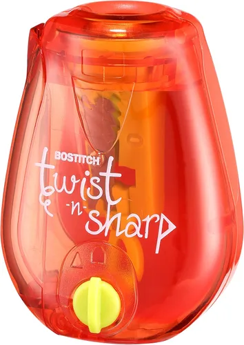 Vista 11 de Bostitch Office Twist-n-Sharp Sacapuntas de Lápices, para Niños y Lápices de Colores, Colores Surtidos (PS1-BLUE-2PK)
