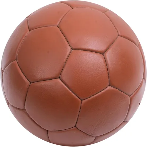 Vista 5 de Balón de fútbol Tamaño 5 Cuero antiguo Vintage Marrón Claro Pelota