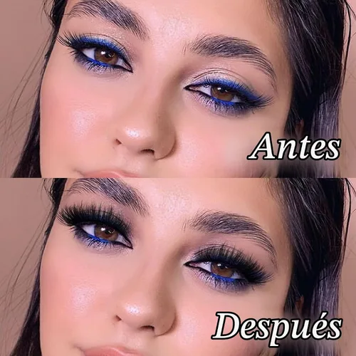 Vista 7 de Pestañas postizas de visón de 3D con volumen completo de 18mm, pestañas postizas gruesas de aspecto natural, extensiones de pestañas falsas 5 pares