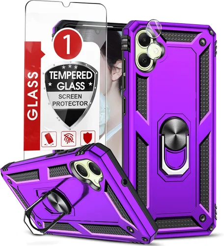 Vista 21 de LeYi para Samsung Galaxy A03S Funda de teléfono, Funda Samsung AO3S con [Paquete de 2] Protector de pantalla, [Calidad militar] Funda protectora