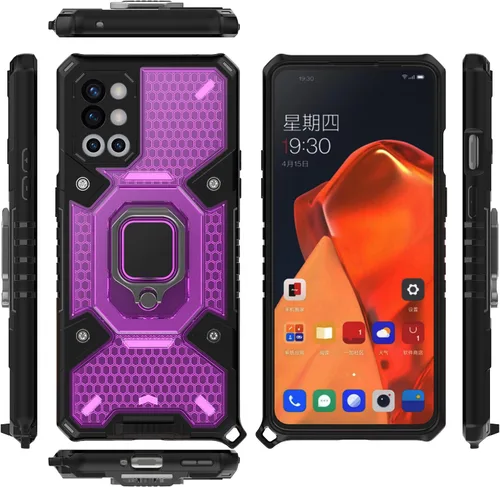 Vista 55 de Funda para 1+ Nord 2 5G, funda para OnePlus Nord 2 5G con funda de soporte, color azul