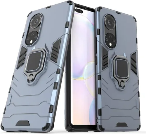 Vista 8 de Compatible con Huawei Nova 9 Pro, funda Honor 50 Pro, soporte de anillo de metal a prueba de golpes (funciona con soporte magnético para automóvil)