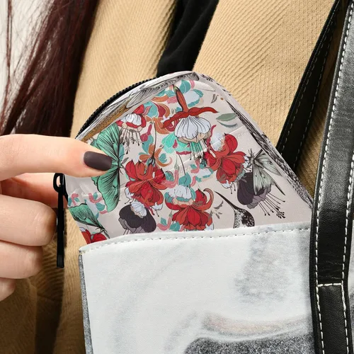 Vista 5 de Naanle Pastillero floral de colibrí de 7 días con cremallera, organizador de píldoras de viaje con cremallera, funda semanal portátil