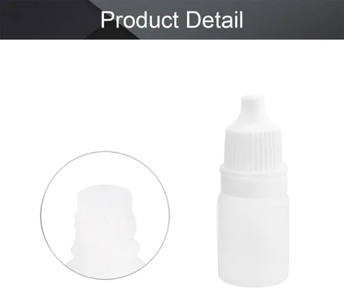 Vista 3 de Othmro 30 botellas de plástico de polietileno de 0.2 onzas, botellas de gotero de ojos de laboratorio, botellas de gota de líquido exprimible