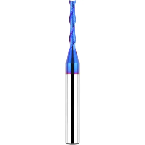 Vista 30 de EANOSIC Brocas de fresadora en espiral de compresión ascendente y descendente de 1/2 pulgada de diámetro de corte con revestimiento nano azul