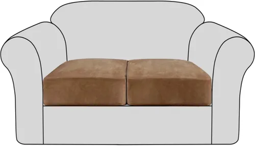Vista 7 de Fundas de cojín elásticas de terciopelo para sofá, fundas de cojín de felpa suave, protector de muebles, funda de cojín antideslizante con parte