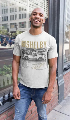 Vista 3 de Carroll Shelby GT350 Men's Short Sleeve T Shirts Vintage Style Graphic Tees