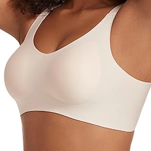 Vista 3 de Brasier sin varillas para mujer, brasier tipo camiseta, relleno extraíble, sin sensación, brasier cómodo