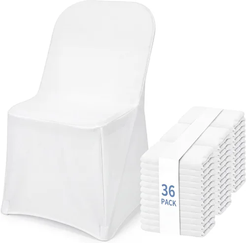 Vista 17 de Fixwal 1 funda elástica negra plegable de elastano para silla