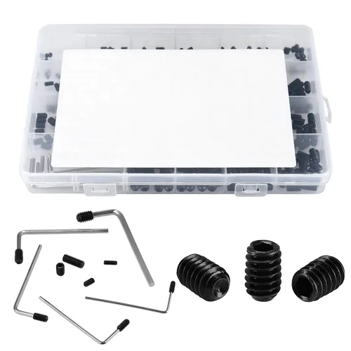 Vista 5 de 440 piezas de 22 tamaños, 4#-40 a 1/4 "-20 estándar SAE Allen cabeza hexagonal Tornillos de cabeza hexagonal, juego de tornillos hexagonales