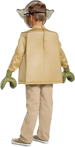 Vista 2 de Disfraz de Yoda para niños, disfraz oficial de LEGO Star Wars con máscara y bata