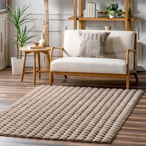 Vista 10 de nuLOOM Alfombra de Área de Felpa Acogedora de 5' x 8', Lavable a Máquina, Antideslizante, Alfombra Shag Suave y Esponjosa para Sala de Estar, Rubor