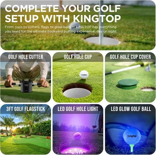 Vista 9 de KINGTOP - Copa de hoyo de golf – Cumple con las regulaciones PGA/USGA, accesorios de golf para práctica de putting green en el patio trasero, Copa
