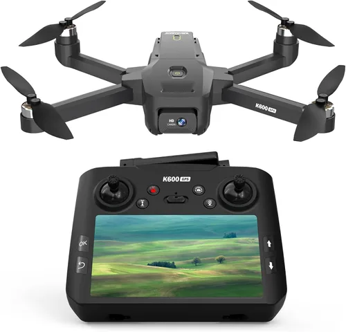 Vista 10 de Drones sin escobillas K600GPS con cámara EIS para adultos principiantes y niños, dron con pantalla de 4.5 pulgadas en el controlador, FPV Drone