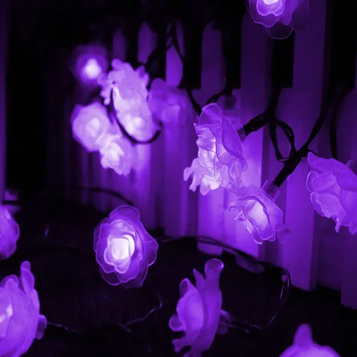 Vista 11 de Guirnalda de luces solares de corazón, impermeable, 20 pies, 30 LED, en forma de corazón, 8 modos, estrellada, boda, fiesta, ambiente, iluminación