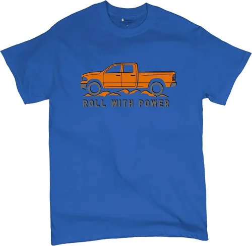 Vista 4 de Tee Hunt Camisetas gráficas y camisetas sin mangas para hombre Roll with Power Pickup Truck