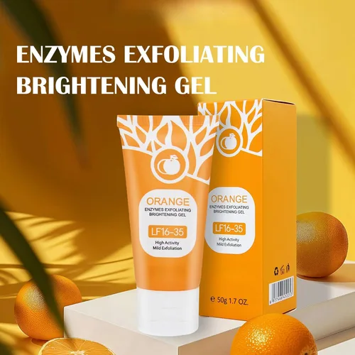 Vista 4 de Gel exfoliante facial con enzima naranja suave: limpieza profunda de poros e hidratación duradera, exfoliante ideal para todo tipo de piel (1 unidad)