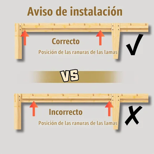 Vista 4 de Marco de cama doble de madera de bambú de 12 pulgadas con soporte de listones de metal