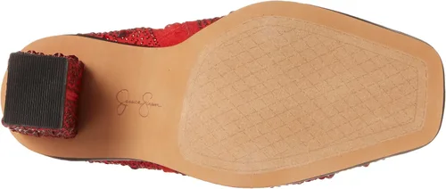 Vista 4 de Jessica Simpson Asire - Botas de rodilla con flecos para mujer, rojo (Wicked Red), 5