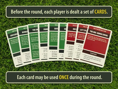 Vista 3 de Tarjetas para golfistas: haz que el golf sea aún más divertido con este juego de cartas en el campo