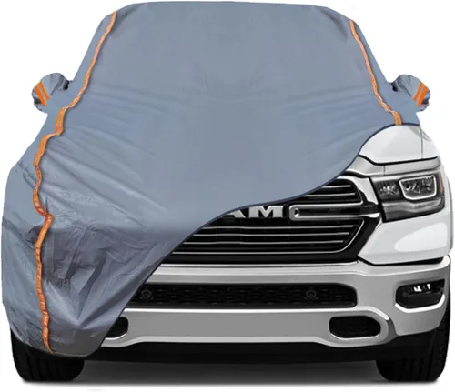 Vista 23 de TUCAREST - Funda de auto completa de 6 capas de alta calidad, diseño de cremallera de carcasa dura, impermeable, resistente a la intemperie