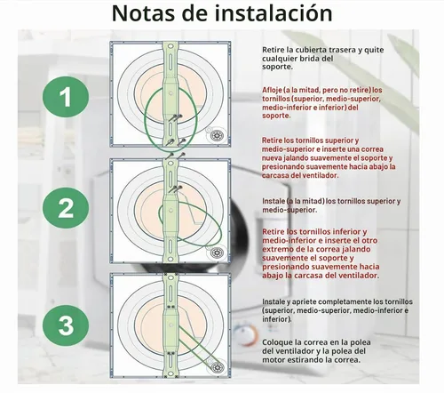 Vista 4 de SuperDi - Cinturón para ventilador de secadora, compatible con Panda