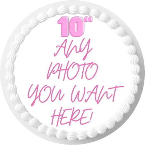 Vista 5 de Imagen de decoración comestible personalizada, haz tu propia imagen de pastel, cumpleaños personalizado (5 pulgadas)