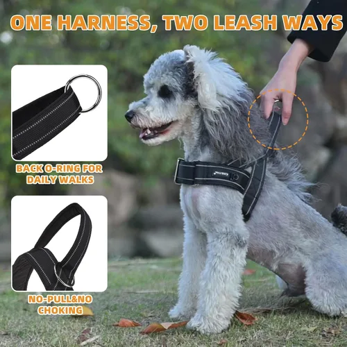 Vista 7 de KOOLTAIL Arnés sin tirones para perro pequeño, con acolchado suave y asa, arnés de chaleco para cachorro fácil de caminar, cuello y pecho