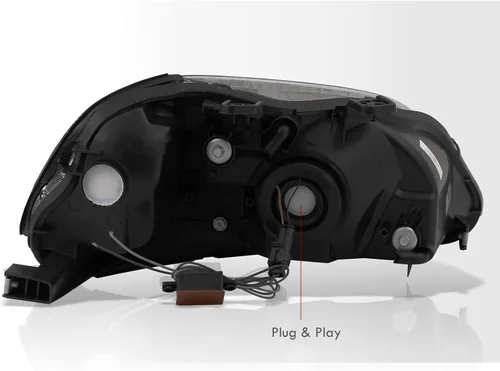 Vista 7 de AJP Distributors Conjunto de Luces LED de Señal de Giro y DRL de Esquina con Lentes Transparentes y Carcasa Negra para Parachoques Izquierda+Derecha