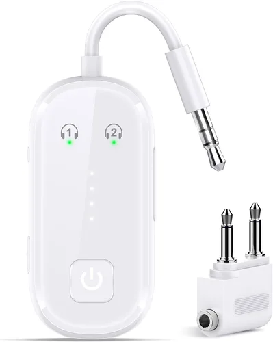 Vista 10 de Receptor transmisor Bluetooth 6.0 actualizado 2026 Pro - Adaptador 2 en 1 Negro