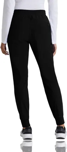 Vista 2 de Barco One Pantalón deportivo, pantalón quirúrgico de altura media, con tejido elástico de 4 vías y 3 bolsillos, para mujer