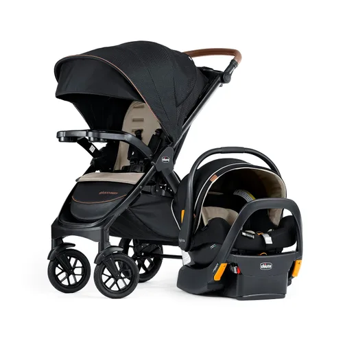 Vista 23 de Chicco Bravo - Sistema de viaje 3 en 1, cochecito plegable rápido con asiento de coche Brooklyn/Navy, baby stroller, KeyFit 30 car seat, newborn