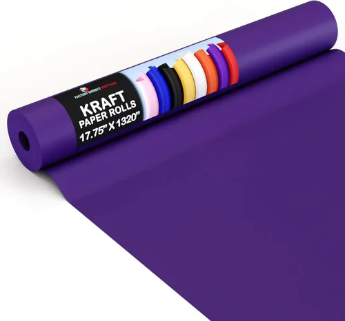 Vista 14 de Crown Display Rollo de papel kraft negro de 17.75 x 1320 pulgadas (110 pies), papel de regalo kraft perfecto como papel de envío, rollo de papel