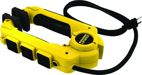 Vista 2 de Stanley 32050 FatMax - Pinza de alimentación con regleta de sujeción de 3 tomas de tierra, color amarillo