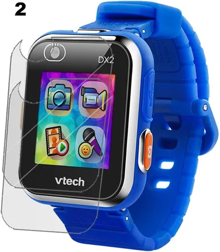 Vista 4 de IPG Protector de pantalla para reloj inteligente VTech KidiZoom DX2 (2 unidades) Invisible Ultra HD Película transparente antiarañazos, suave