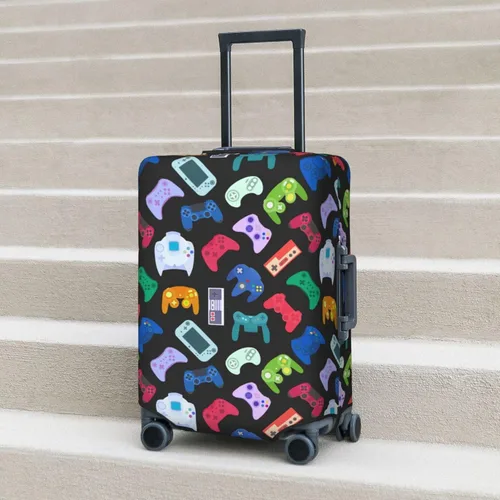 Vista 8 de DOINBEE Fundas para equipaje de videojuegos para niños, fundas para maleta, funda de equipaje con estampado elástico, protector de maleta, Juego