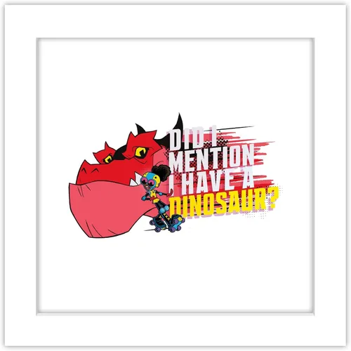 Vista 10 de Trends International Gallery Pops Marvel Moon Girl and Devil Dinosaur - Arte de pared con texto en inglés "I Have A Dinosaurio", versión enmarcada