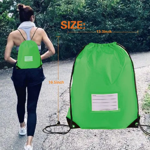 Vista 38 de CODOBON Paquete de 20 bolsas con cordón, mochila de cuerda de dibujo a granel, bolsa de bricolaje para gimnasio, deportes, bolsa para mujeres