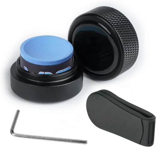 Vista 34 de TAOM - Soporte para tiza de billar, herramienta práctica redonda, accesorios de billar, mini estuche magnético para punta de tiza, contenedor
